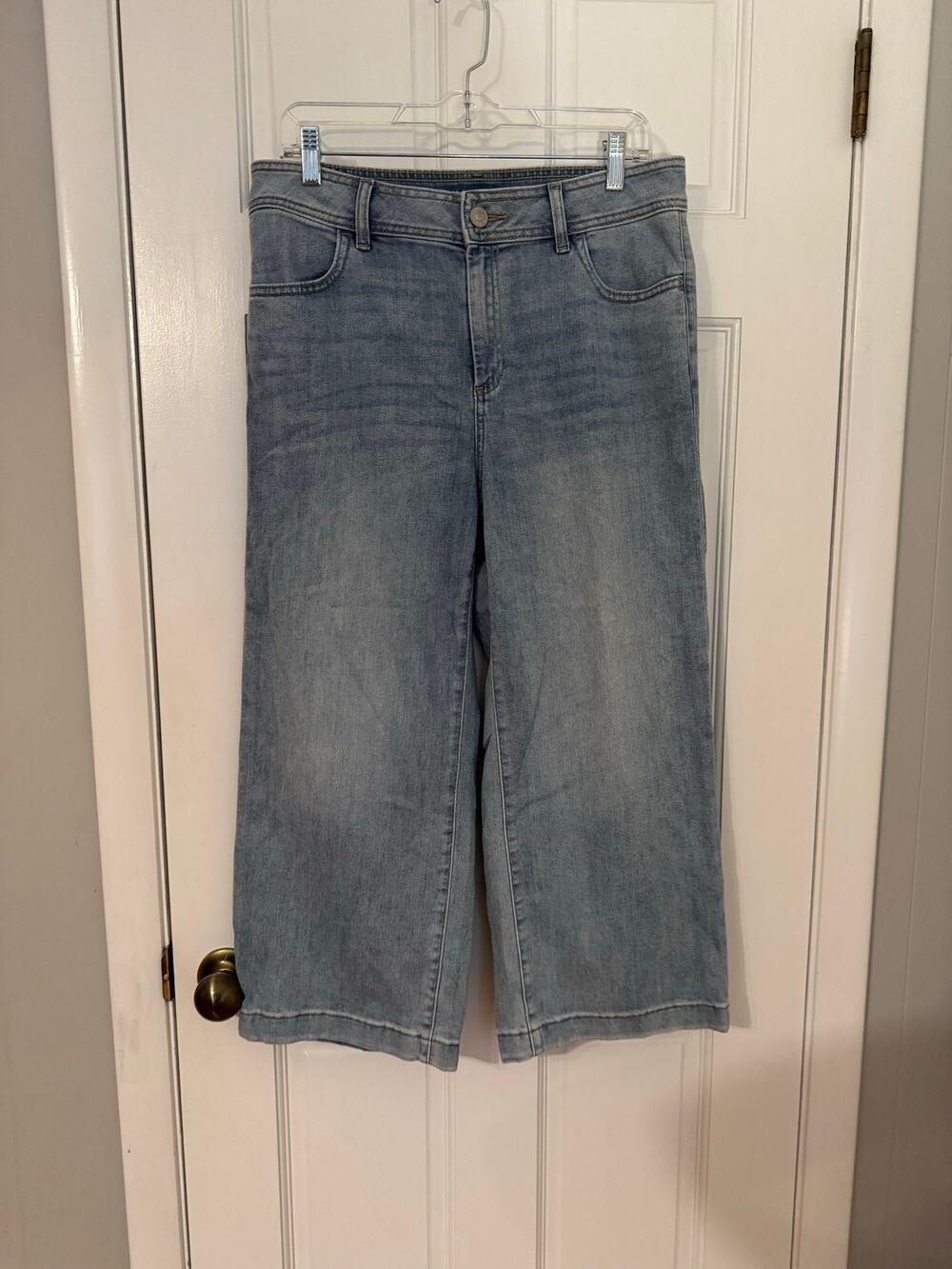 Chicos Trouser Crop Wide Leg Denim